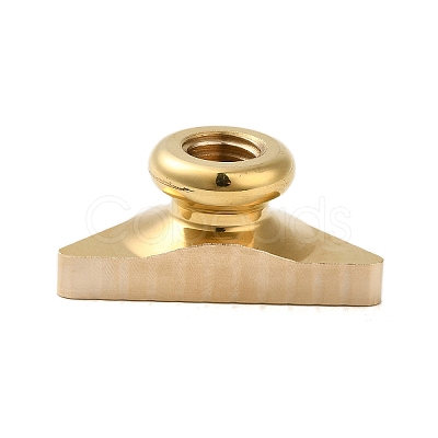 Golden Plated Triangle Shaped Wax Seal Brass Stamp Head STAM-K001-04G-04-1