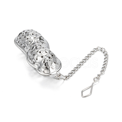 Tarnish Resistant Peanut Shape Tea Infuser AJEW-P091-07P-1