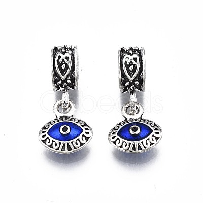 Alloy Enamel European Dangle Charms X-MPDL-S055-02-1