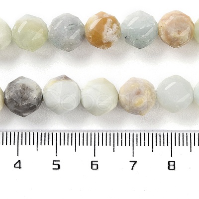 Natural Flower Amazonite Beads Strands G-NH0021-A01-02-1