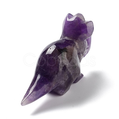 Natural Amethyst Carved Healing Rhinoceros Figurines DJEW-P016-01I-1