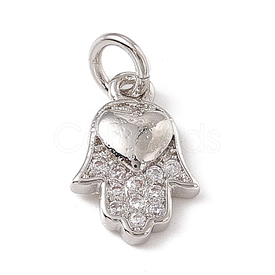 Brass Micro Pave Cubic Zirconia Charm ZIRC-F132-87P-1