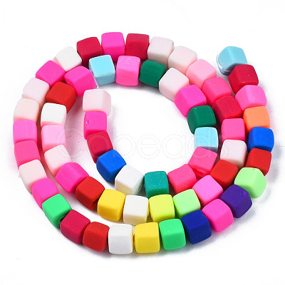 Handmade Polymer Clay Beads Strands CLAY-T020-09-1