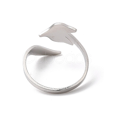 Non-Tarnish 304 Stainless Steel Open Cuff Rings RJEW-Q808-02C-P-1