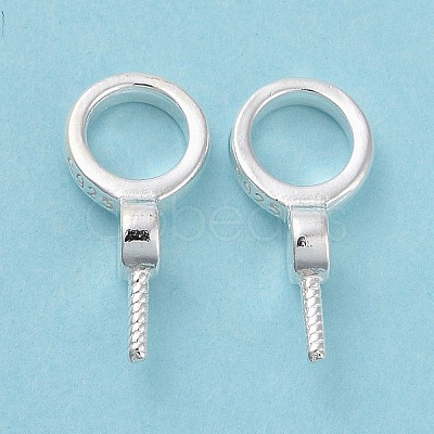 925 Sterling Silver Screw Eye Peg Bails STER-D035-46S-1