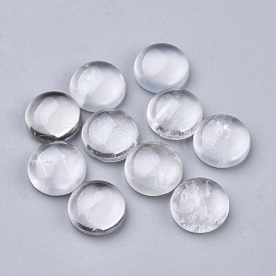 Natural Quartz Crystal Cabochons X-G-P393-R50-12MM-A-1