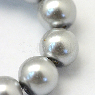 Baking Painted Pearlized Glass Pearl Round Bead Strands X-HY-Q003-4mm-34-1