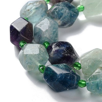 Natural Fluorite Beads Strands G-C182-15-02-1