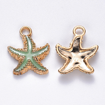 Alloy Enamel Pendants ENAM-S121-023A-1