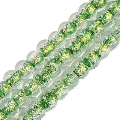 Handmade Foil Lampwork Beads Strands FOIL-K003-06B-13-1