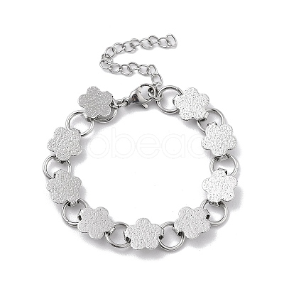 Non-Tarnish 304 Stainless Steel Link Chain Bracelets for Women BJEW-Q343-04A-P-1