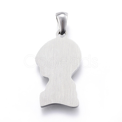 Tarnish Resistant 304 Stainless Steel Pendants STAS-K162-024P-1