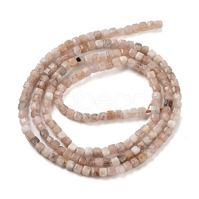 Natural Peach Moonstone Beads Strands G-B093-C01-01-1