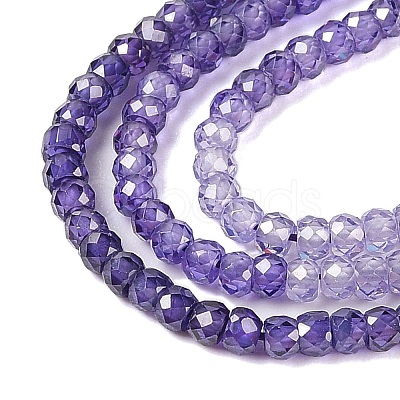 Transparent Gradient Color Cubic Zirconia Strand ZIRC-NH0002-01B-1