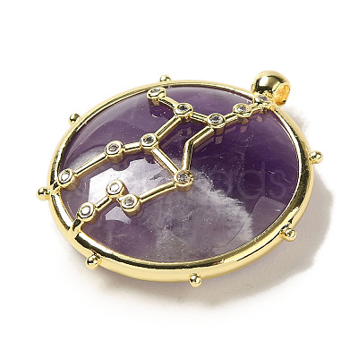 Constellation Natural Amethyst Pendants G-A300-E08-1