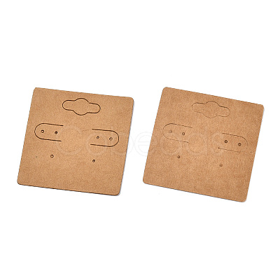 Kraft Paper Earring Display Cards with Hanging Hole EDIS-N010-01-1-1