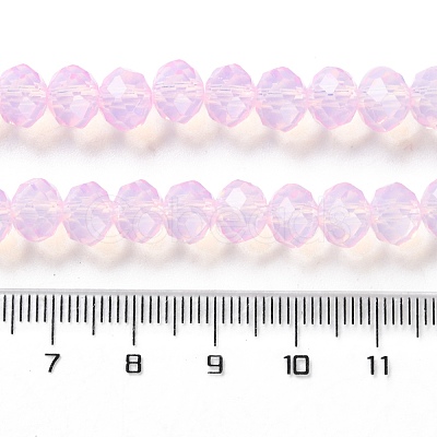 Baking Painted Transparent Glass Beads Strands DGLA-A034-J8MM-D09-1