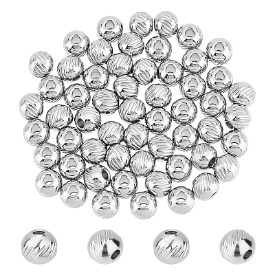 DICOSMETIC 80Pcs 304 Stainless Steel Beads STAS-DC0008-35-1