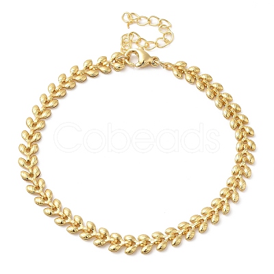 Brass Cob Chain Bracelets for Women BJEW-G672-02G-1