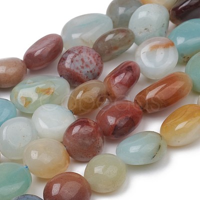 Natural Flower Amazonite Beads Strands G-L493-59-1