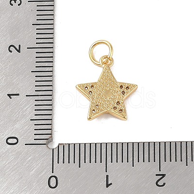 Brass Micro Pave Clear Cubic Zirconia Charms KK-E111-32F-G-1