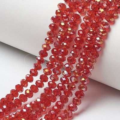 Electroplate Transparent Glass Beads Strands EGLA-A034-T3mm-H11-1