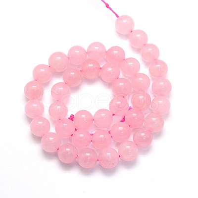 Natural Rose Quartz Round Beads Strands G-O047-04-8mm-1