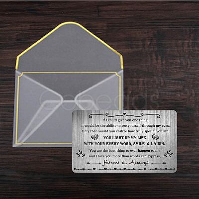 Rectangle 201 Stainless Steel Custom Thermal Transfer Wallet Card DIY-WH0252-030-1