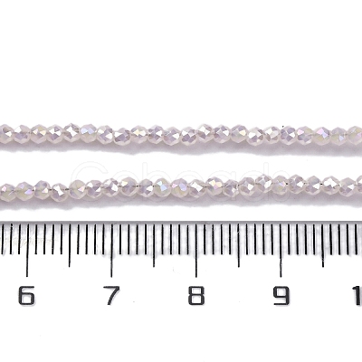 Electroplate Glass Beads Strands EGLA-H107-01A-A02-1