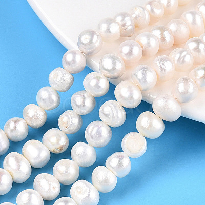 Natural Cultured Freshwater Pearl Beads Strands PEAR-N013-08G-01-1