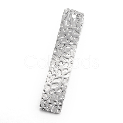 Non-Tarnish 201 Stainless Steel Textured Pendants X-STAS-S055-30-1