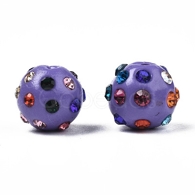 Polymer Clay Rhinestone Beads RB-T017-31C-A-1