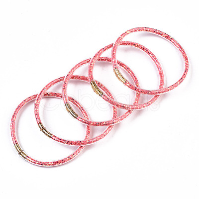 PVC Plastic Buddhist Bangle Sets BJEW-T008-18H-1