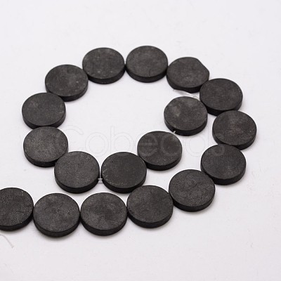 Natural Black Stone Bead Strands X-G-P137-04-1