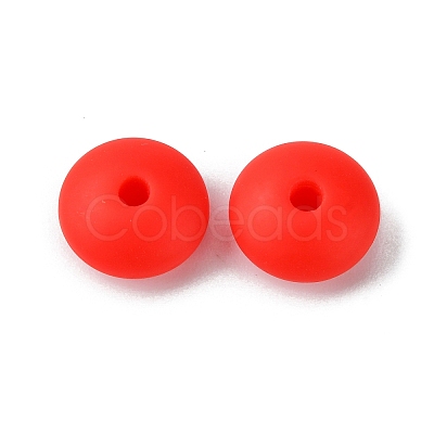 Rondelle Food Grade Eco-Friendly Silicone Focal Beads SIL-F003-07F-1