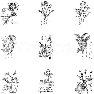 Wooden Stamps AJEW-NB0001-25-1