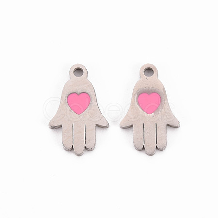 304 Stainless Steel Enamel Charms STAS-Q242-037A-1