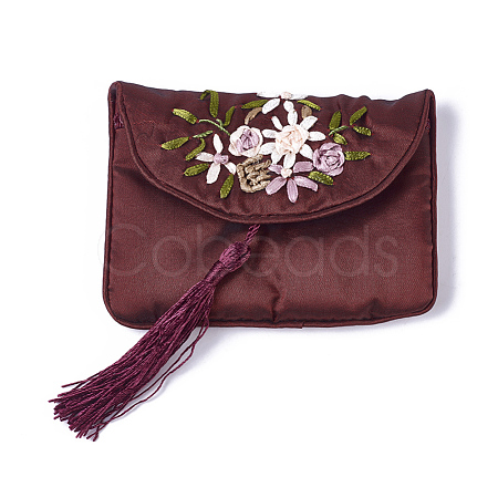 Embroidery Cloth Zip Pouches X-ABAG-O002A-09-1
