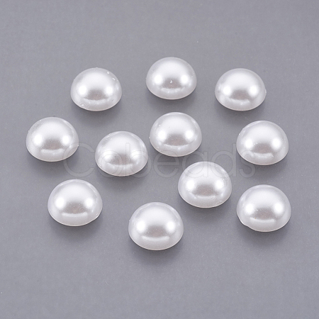 ABS Plastic Imitation Pearl Cabochons SACR-S738-10mm-Z9-1