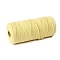 Cotton String Threads for Crafts Knitting Making, Champagne Yellow, 3mm, about 109.36 Yards(100m)/Roll