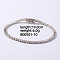 Fashionable Tennis Bracelets, Brass Sparkling Rhinestones Bracelets for Women, Platinum, Crystal, 7-1/8 inch(18cm)