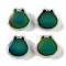 Two Tone Glass Beads, Temperature Sensing Color Changing Beads, Rabbit, Clear, 14x14x6mm, Hole: 1.2mm