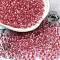 6/0 Transparent Colours Glass Seed Beads, Rondelle, Indian Red, 4x3mm, Hole: 1.4mm, about 7500pcs/pound