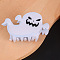 Halloween PVC Claw Hair Clips, Hair Accessories for Women & Girls, Ghost, 36x70x34mm