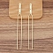 Alloy Hair Stick Findings, with Loops, Light Gold, 140x14mm