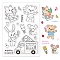 PVC Plastic Stamps, for DIY Scrapbooking, Photo Album Decorative, Cards Making, Stamp Sheets, Animal Pattern, 16x11x0.3cm