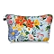 Polyester Cosmetic Pouches, Waterproof Clutch Bag, Toilet Bag for Women, Flower, Colorful, 22.5x13.5cm