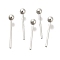 Brass Ball Head Pins, Lead Free & Cadmium Free, 925 Sterling Silver Plated, 10x0.6mm, Head: 2mm