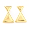 Rack Plating Brass Triangle Stud Earrings, Long-Lasting Plated, Lead Free & Cadmium Free, Real 18K Gold Plated, 27x19mm