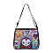 Owl Printed Polyester Shoulder Bags, for Women Bags, Rectangle, Colorful, 28.5x24x7.5cm